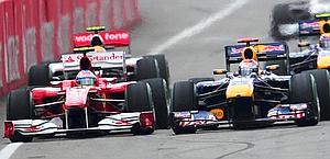 Duello Alonso-Vettel alla partenza di Hockenheim. Afp