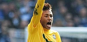 L'esultanza del gioiellino Neymar. Reuters
