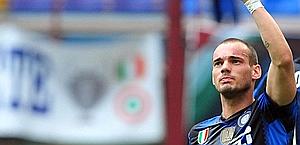 Wesley Sneijder , protagonista con l'Inter di Mourinho. Afp