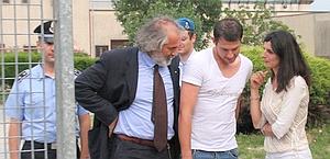 Marco Poaloni all'uscita dal carcere. Ansa
