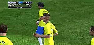 Neymar in azione durante Brasile-Messico. Fifa11-EA