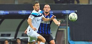 Edn Hazard in campo contro l'Inter. Afp