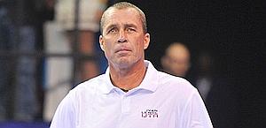 Ivan Lendl, 51 anni, in un'esibizione a New York ad agosto. Afp