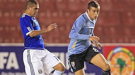 Matias Vecino, 20 anni, con la maglia della sua nazionale, l'Uruguay. Ap