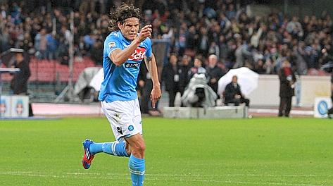 Edinson Cavani, 25 anni, attaccante del Napoli. Ansa