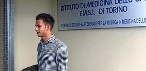 Nicola Leali, 19 anni, al centro di medicina dello sport di Torino