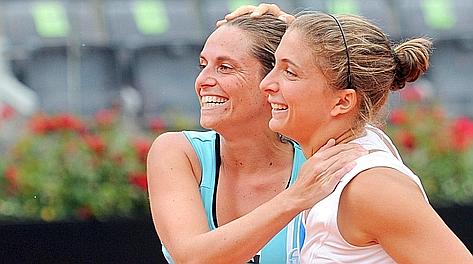 Roberta Vinci e Sara Errani, sette successi in doppio nel 2012. Ansa