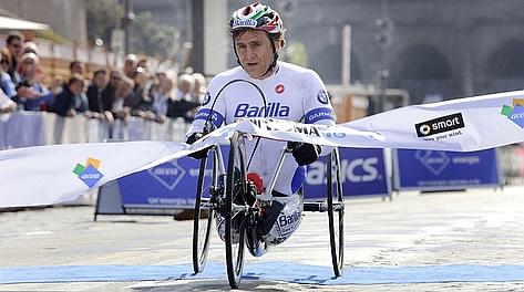 Alex Zanardi, 45 anni, ha esordito in handbike nel 2007. Eidon