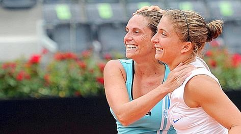 Roberta Vinci, 29 anni, e Sara Errani, 25, 12 titoli in coppia. ansa