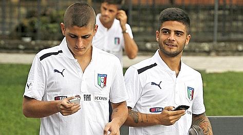 Marco Verratti e Lorenzo Insigne, ex compagni a Pescara, ora in Nazionale. 