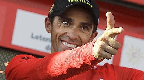 Alberto Contador, leader della corsa. Ap