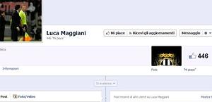 La pagina Facebook di Luca Maggiani con il logo della Juve