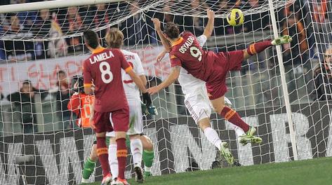 Il gol di Osvaldo al Milan. Eidon