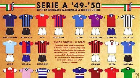 Le 22 squadre della Serie A 1949/50. Italica