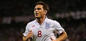 Frank Lampard con la maglia dell'Inghilterra. LaPresse