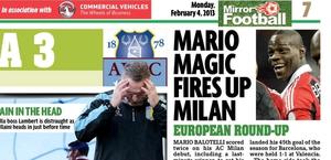 Mario Balotelli sulle pagine del Mirror