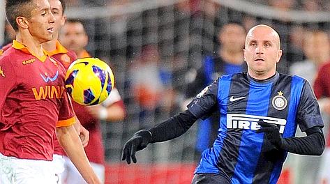 Tommaso Rocchi in azione con l'Inter. Ansa