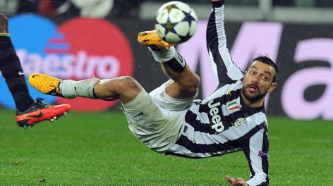 Fabio Quagliarella, 30 anni, attaccante della Juventus. Ansa
