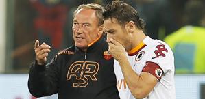 Zdenek Zeman con Francesco Totti. Afp