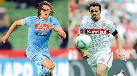 Edinson Cavani, 26 anni e Leandro Damiao, 23. LapResse\Image Sport