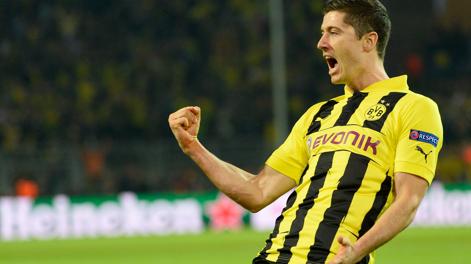 Robert Lewandowski, 24 anni, attaccante del Borussia Dortmund. Afp