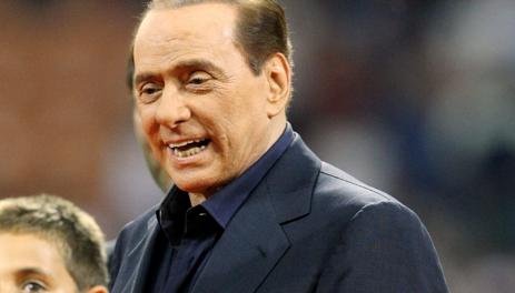 Silvio Berlusconi, proprietario  del Milan. Forte