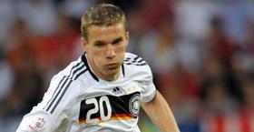 Lukas Podolski, punta della Germania e dell'Arsenal. Afp