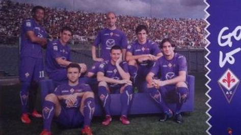La foto del manifesto della Fiorentina nella campagna abbonamenti 2013-14