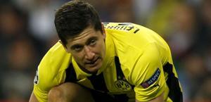 Robert Lewandowski, punta polacca in uscita dal Borussia Dortmund. Reuters