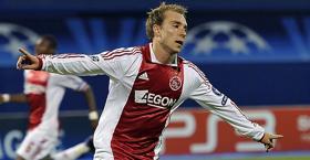 Christian Eriksen, centrocampista dell'Ajax. Afp