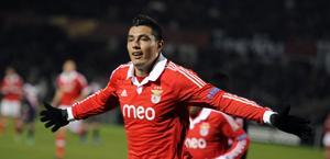 Oscar Cardozo, punta del Benfica. Afp