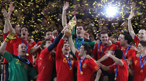 I festeggiamenti della Spagna campione del mondo del 2010. LaPresse