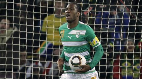 L'stella della Costa d'Avorio Didier Drogba, 35 anni. Ap