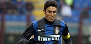 Javier Zanetti  alla 19esima stagione con l'Inter. Archivio 