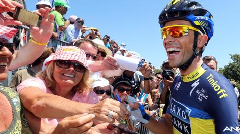 Contador  molto amato dai tifosi italiani. Ansa