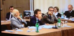 Gli avvocati di Mauri e della Lazio: Gianmichele Gentile, Amilcare Buceti e Matteo Melandri  