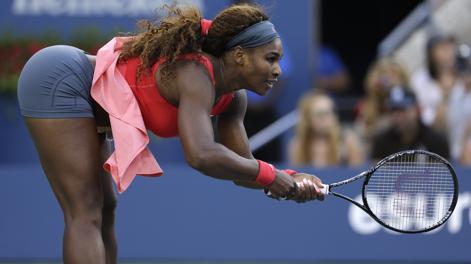 Serena Williams, 31 anni, disturbata dal vento. Ap