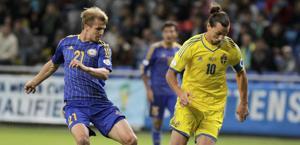 Zlatan Ibrahimovic, decisivo in Kazakistan per la Svezia. Reuters