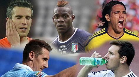 Van Persie, Balotelli, Falcao, Klose e Messi stasera protagonisti. Ansa/Lapresse/Afp