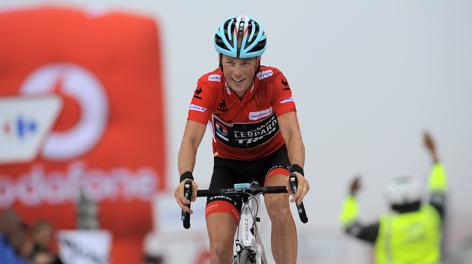 Chris Horner, all'arrivo della 20esima tappa della Vuelta. Ap