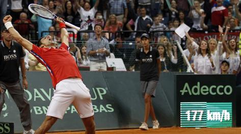 La felicit di Novak Djokovic, 26 anni. Ap