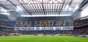 La Curva Nord dei tifosi dell'Inter. Bozzani