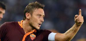 Francesco Totti, 37 anni, capitano giallorosso. Ansa