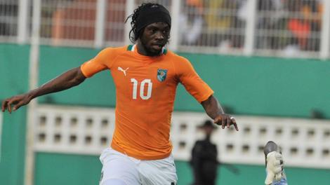 Gervinho in azione contro il Senegal. Afp