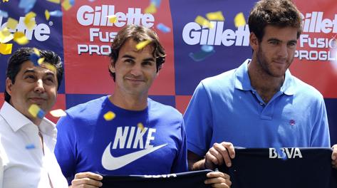 Roger Federer  e Juan Martin Del Potro in Argentina. Afp