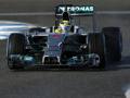 Nico Rosberg in azione a Jerez sul bagnato. Reuters
