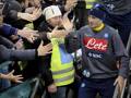 Mercoledi 29 gennaio, l'ultima presenza di Paolo Cannavaro con la maglia del Napoli. Ansa