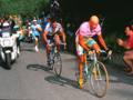 Marco Pantani in rosa nel Giro del '98. Bettini