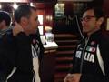 Vincenzo Nibali, 29 anni, il leader della Nazionale, con il nuovo c.t. Davide Cassani, 53