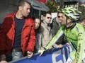 Vincenzo Nibali e il suo grande amico Ivan Basso domenica scorsa al Gp Lugano. Bettini
